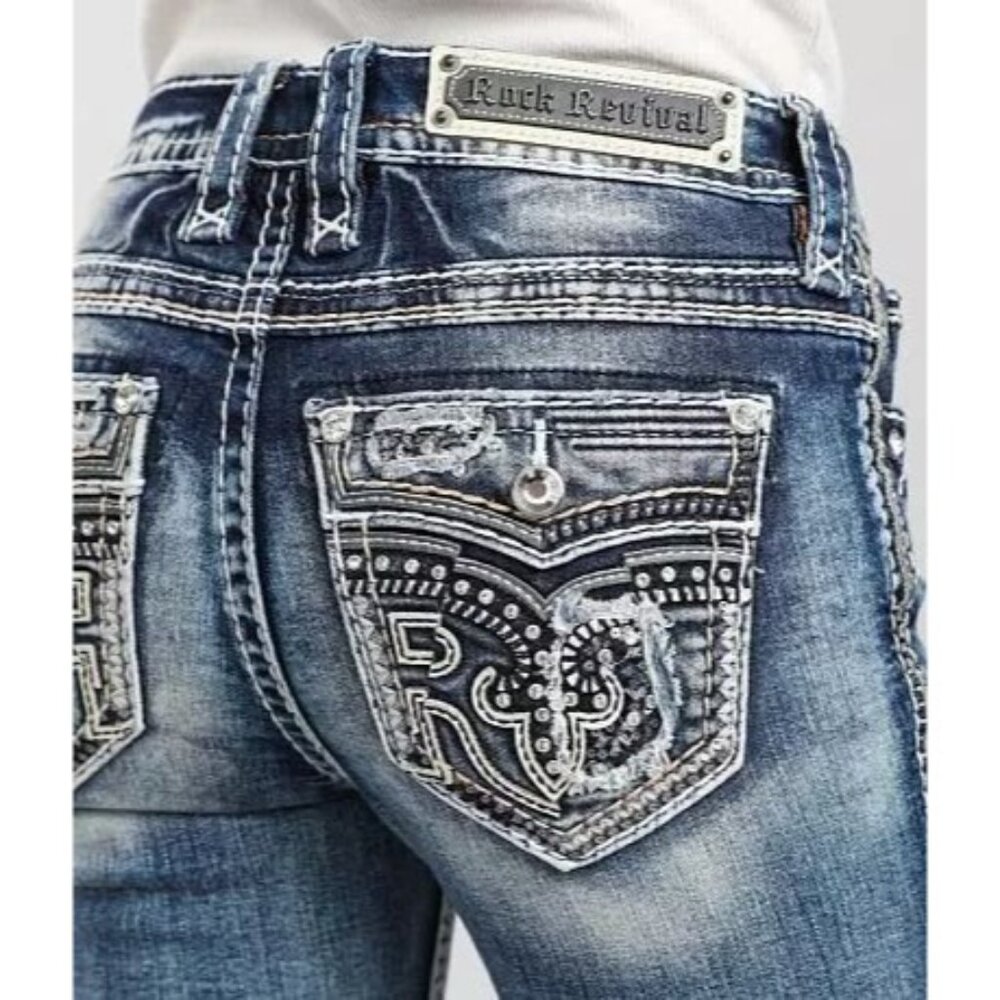 Rock Revival Ferry Mid-Rise Boot Stretch Jean size 32 - Picture 3 of 9